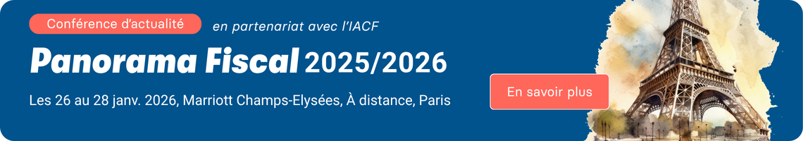 Conférence Panorama fiscal 2025/2026